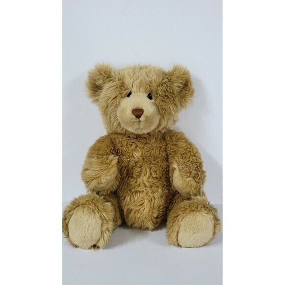 Build a Bear Workshop Curly Brown Tan Plush Teddy Toy Stuffed Animal Doll 16"